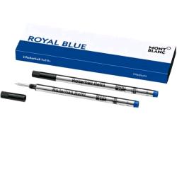 MONT BLANC REFILL ROYAL BLUE PUNTA CONICA 0.7 mm PER FINELINER INCHIOSTRO BLU CONF 2 Pz.