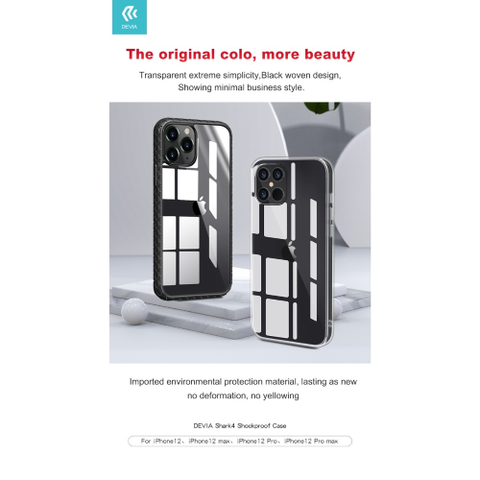 Devia Cover Shark4 Protezione Trasparente per iPhone 12 Pro Max