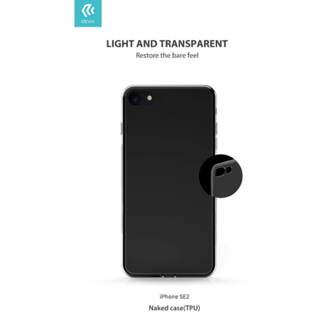 Devia Cover in TPU morbido trasparente per iPhone SE2