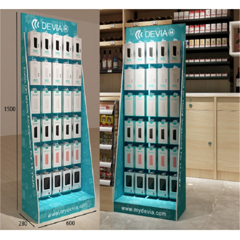 Devia Espositore de cartón prensado 60x28x150cm 30 Ganci