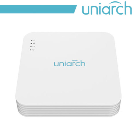 NVR Uniarch 4 canales 8 megapíxeles, 4 puertas PoE