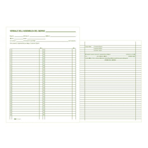EDIPRO VERBALE ASSEMBLEA CONDOMINIO 310X245 mm 100 FOGLI CONF 5 Pz.