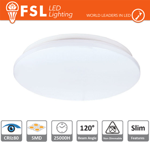 Luce Calda - 3000K Plafoniera LED 13W 3000K 120 26x5,5cm CRI80