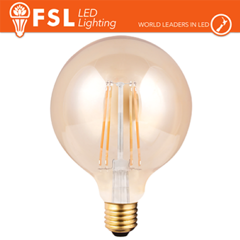 Lampada Globo Filamento Ambra 9,5cm - 6W 2200K E27 650LM