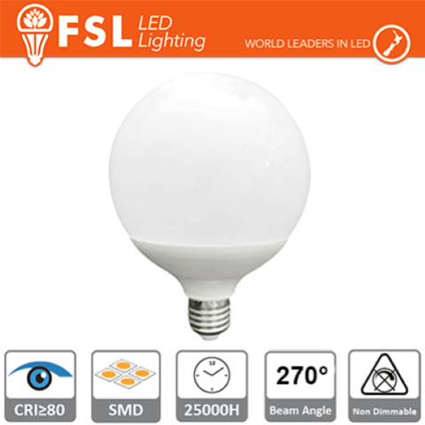 Luce Calda - 3000K Lampada Globo 12cm - 24W 3000K E27