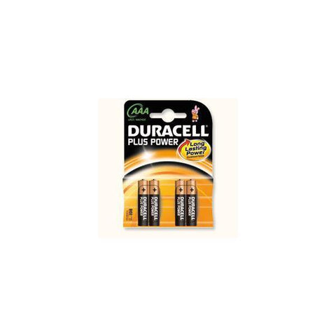 DURACELL PLUS AAA MN2400 LR03 BATTERIA MINISTILO CONF. 4 Pz.