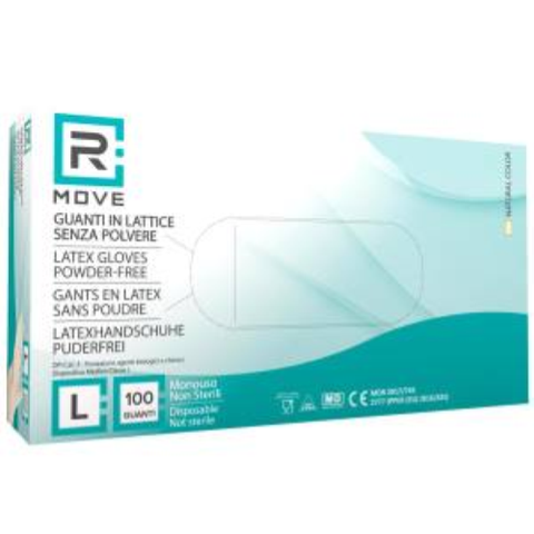 1Conf. da 100pz Tg.L - RMove Guanti Lattice 5.7gr Senza Polvere