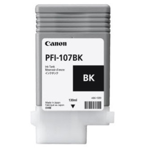 CANON SERBATOIO INCH. BLACK PFI-107 BK SINGOLO (130ML) X IPF 670 680 685 770 780 785