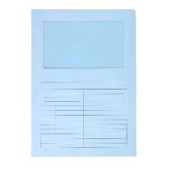 FRASCHINI CARTELLINE CON FINESTRA IN CARTONCINO DA 120GR 21X31 CM AZZURRO CONF 50 Pz.