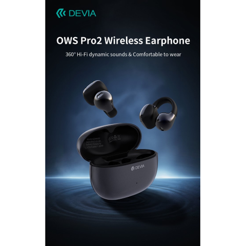 Devia Auricolari EM402 wireless senza inserimento nell'orecchio OWS Pro2 Neri