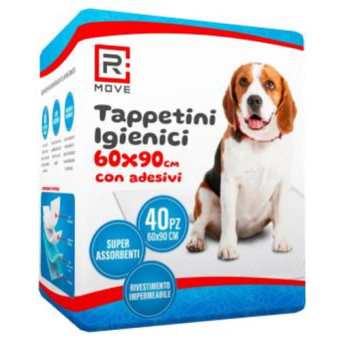 1CNF/40PZ 60X90CM TAPPETINI IGIENICI ANIMALI CON ADESIVI RMOVE