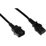 ROLINE/VALUE CAVO ALIMENTAZIONE PROLUNGA IEC C13/C14 MASCHIO/FEMMINA 1.8 MT NERO