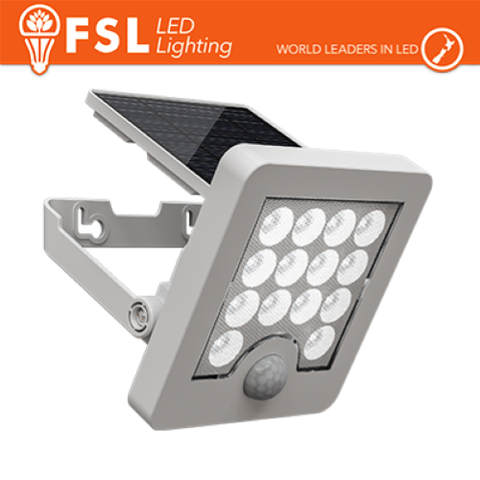 BIANCO FARO DA ESTERNO SOLARE CON SENSORE DI MOVIMENTO 40W (4 LED)
