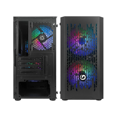 CASE MINI TOWER NO PSU BLITZ R24 3USB3 0,5MM SPCC 3FAN RAINBOW BLACK