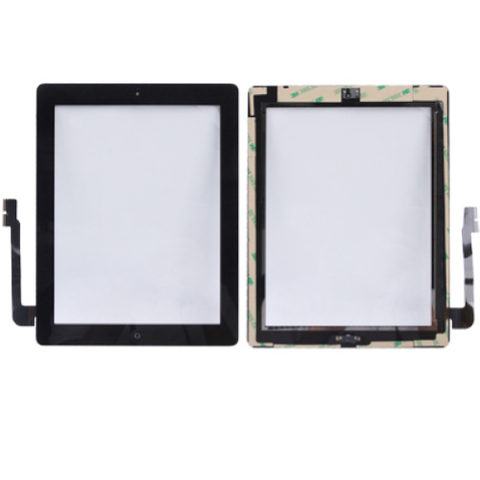 APPLE VETRO TOUCH ADESIVI PULSANTE PER IPAD 3 NERO AAA+