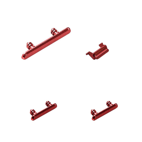 APPLE SET PULSANTI VOLUME+MUTE+POWER ON/OFF PER IPHONE XR ROSSO