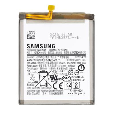 Batería de iones de litio EB-BA415ABY SAMSUNG A41 de 3500 mAh SM-A415F a granel