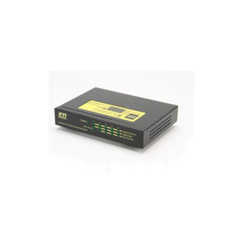 KTI Networks KSD-541-HP Commutatore di rete non gestita Fast Ethernet (10/100) Supporto Power over Ethernet (PoE) Nero, Giallo switch di rete