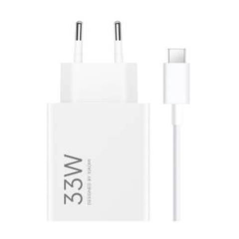 XIAOMI 33W WALL CHARGING COMBO USB-A + CAVO USB-C WHITE