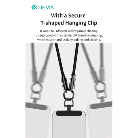 DEVIA CORDINO CAVO TIPO-C PD 60W DA POLSO PORTA TELEFONO NERO 0,3 MT