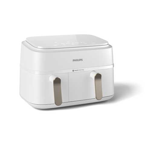 FRIGGITRICE PHILIPS AD ARIA DUAL CESTA 9L 1.5KG CON DOPPIO CESTELLO BLANCO