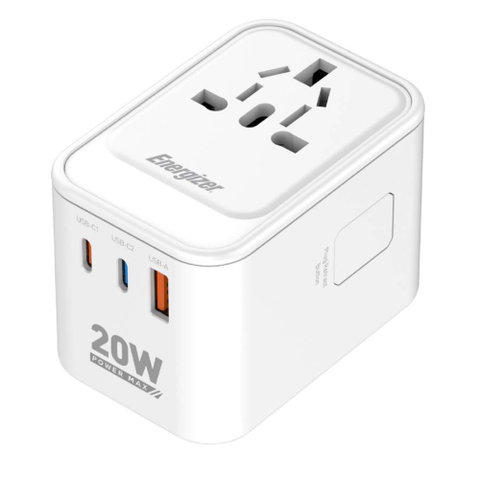 PRESA DA VIAGGIO INTERNAZ.PD20W 2 USB C 1 X USB A ENCHUFE DE VIAJE