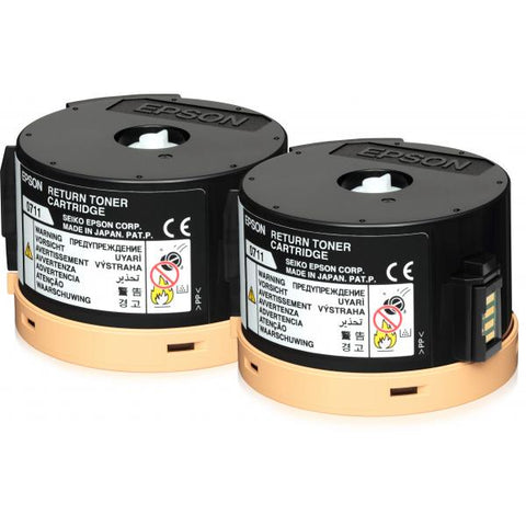 EPSON C13S050711 PACK 2xTONER NERO PER AL-M200/DN/DW/AL-MX200/DNF/DW/DWF TOT 5.000 PAG