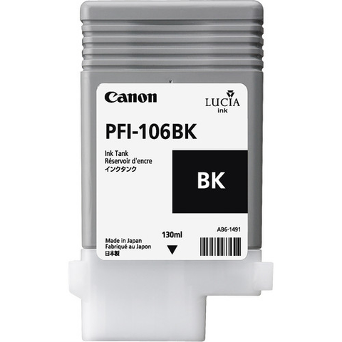 CANON SERBATOIO PULGADAS. NERO PFI-106BK SINGOLO (130ML) X SERIE IPF 6XX0 IPF 6400SE