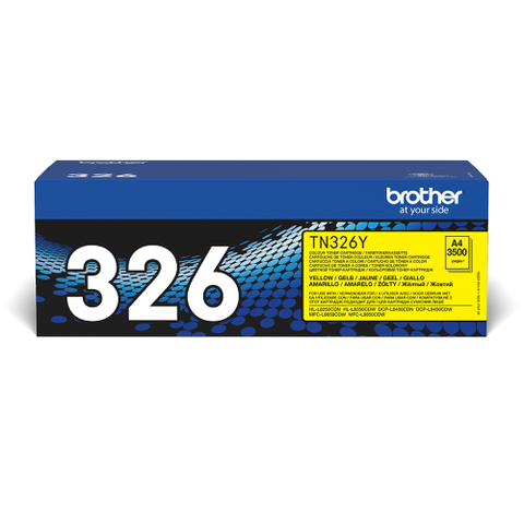 TÓNER BROTHER TN326Y GIALLO 3500PP X HL-L8250CDN DCP-L8400CDN MFC-L8650CDW HL-L8350CDW DCP-L8450CDW MFC-L8850CDW