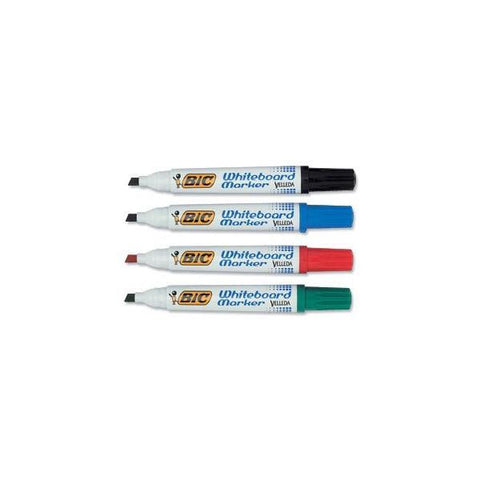 BIC VELLEDA 1701 MARCATORE PER LAVAGNA ECO PUNTA TONDA 1.5 mm COL. ASSORTITI CONF 4 Pz.