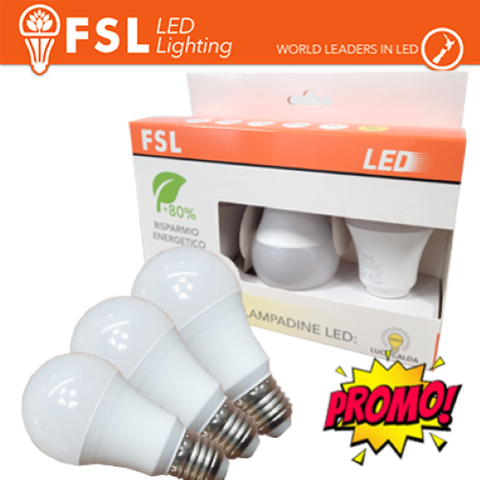 LUCE NATURALE - 4000K LAMPADA GOCCIA: CONFEZIONE PROMO 3PACK - 12W 4000K