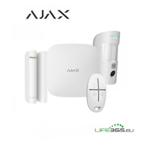 AJAX STARTERKIT CAM PLUS HDR BIANCO WI-FI / 4G / ETHERNET
