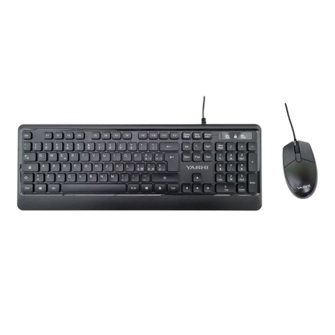 YASHI PROFESSIONAL MULTIMEDIA SOFT KEYBOARD & MOUSE USB KIT - BLACK - ITA - MY539