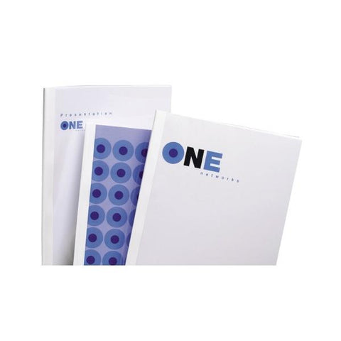 GBC TERMOCOPERTINA IN PVC 210X297 mm A4 DORSO 30 MM CAPACITA' FOGLI MIN 1 MAX 280 COL. BIANCO CONF 50 Pz.