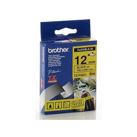 BROTHER TZ-FX631 NASTRO 12MM X 8MT COLORE WHITE STAMPA BLACK