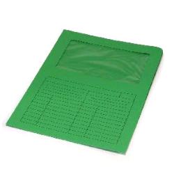 FRASCHINI CARTELLINE CON FINESTRA IN CARTONCINO 120 GR 22X31 CM VERDE CONF 50 Pz.