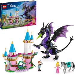 LEGO DISNEY MALEFICA DRAGO PARTE DEL CASTELLO DA COSTRUIRE CON 2 MINI BAMBOLINE