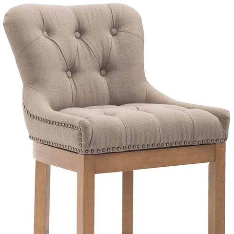 *** Sgabello CLP da bar in tessuto Lakewood, luce anticata