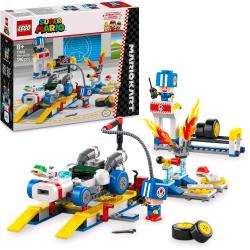 LEGO SUPR MARIO KART OFFICINA DI TOAD GARAGE DA COSTRUIRE CON 2 PERSONAGGI E ACCESSORI