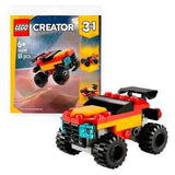 LEGO CREATOR 3 IN 1 MINI MONSTER TRUCK CONVERTIBILE IN AUTO DA CORSA E PICCOLO AEREOPLANO
