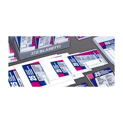 BLASETTI 586 BUSTE DI CARTA A SACCO CON STRIP E SOFFIETTO 300X400 mm COL. AVANA CONF 10 PZ.