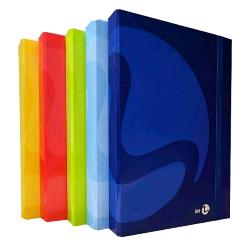 BE MORE COLOR CARTELLA PORTA PROGETTI IN CARTONCINO PLASTIFICATO 350X240X30 mm CON ELASTICO PIATTTO COLORI ASSORTITI