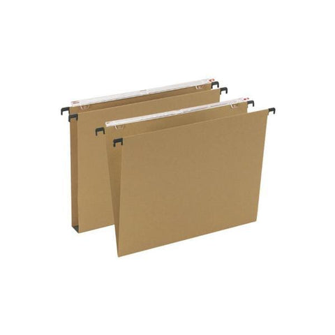 BERTESI CARTELLE SOSPESE PER CASSETTO IN CARTONCINO INTERASSE 330 FONDO A V COL.AVANA CONF 50 Pz.