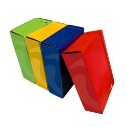 BE MORE COLOR CARTELLA PORTA PROGETTI IN CARTONCINO PLASTIFICATO 350X240X100 mm CHIUSURA CON ELASTICO PIATTO COLORI ASSORTITI