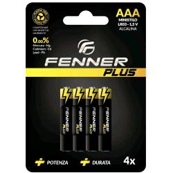 FENNER PLSU FN-LR03 BATTERIE MINISTILO AAA ALCALINE LR03 1.5V CONF 4 PZ.