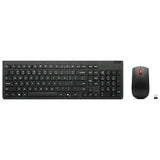 LENOVO ESSENTIAL WIRELESS COMBO KEYBOARD AND MOUSE TASTIERA + MOUSE WIRELESS 2.4GHz AI LAYOUT ITALIANO NERO