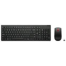 LENOVO ESSENTIAL WIRELESS COMBO KEYBOARD AND MOUSE TASTIERA + MOUSE WIRELESS 2.4GHz AI LAYOUT ITALIANO NERO