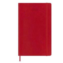 MOLESKINE WEEKLY PLANNER AGENDA SETTIMANALE 2026 12 MESI FORMATO LARGE 13 X 21 CM COPERTINA MORBIDA CHIUSURA CON ELASTICO ROSSO