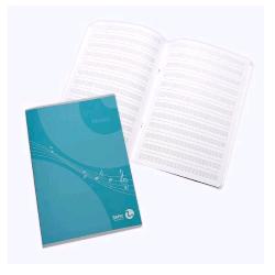 BE MORE ALBUM MUSICA 90 GR 210X297 mm A4 16 FOGLI RIGATURA PENTAGRAMMA TURCHESE CONF 10 Pz.