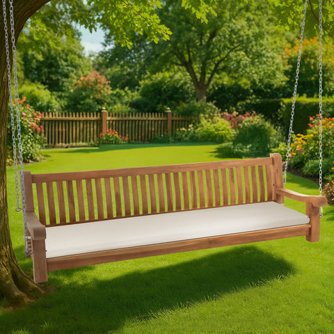 Schaukelbank Joyce mit Sitzkissen 220 cm + teak
